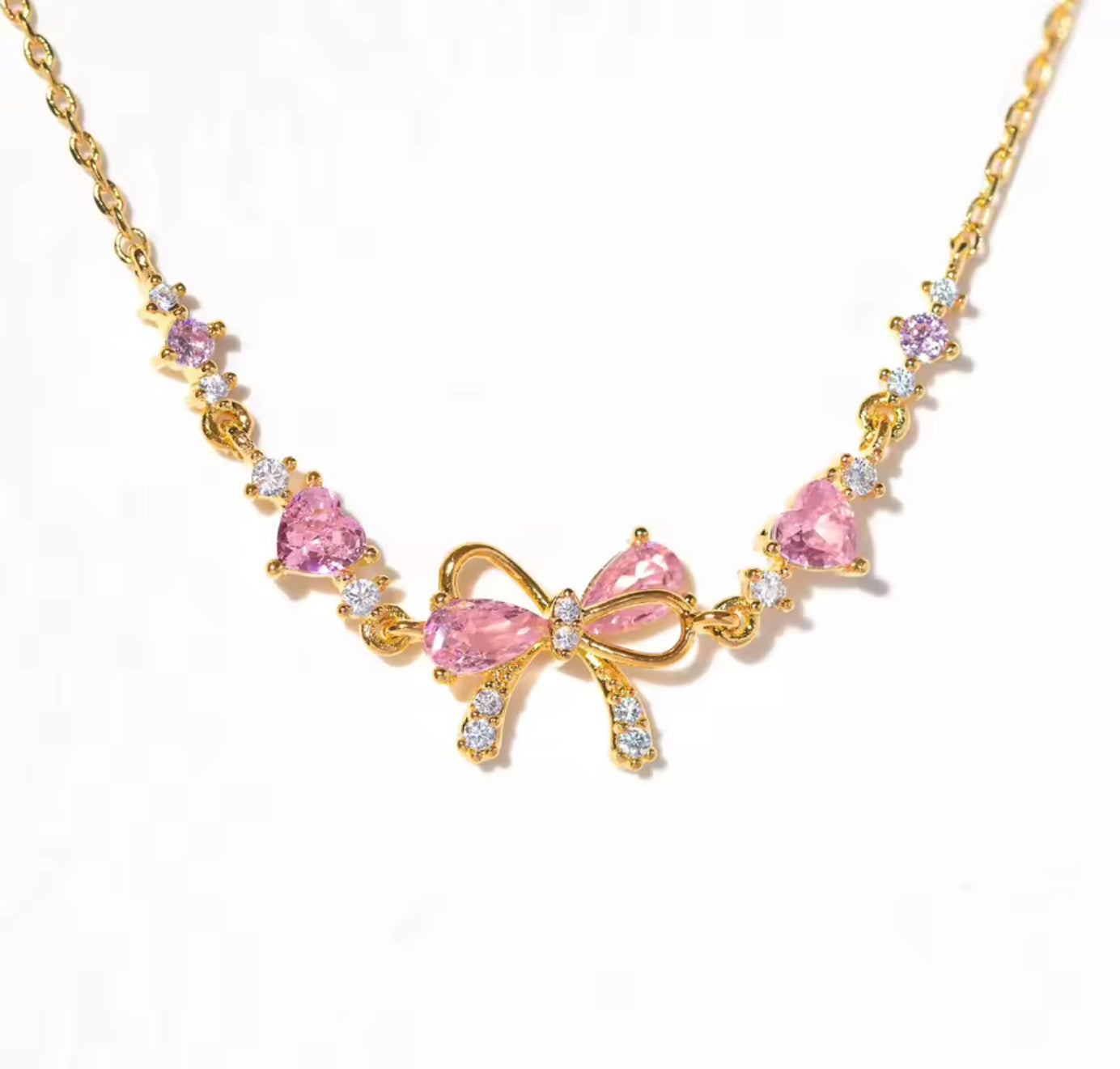 Pink Bowknot Chain Bracelet