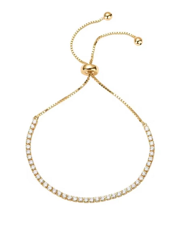 Adjustable Gold Tennis Bracelet